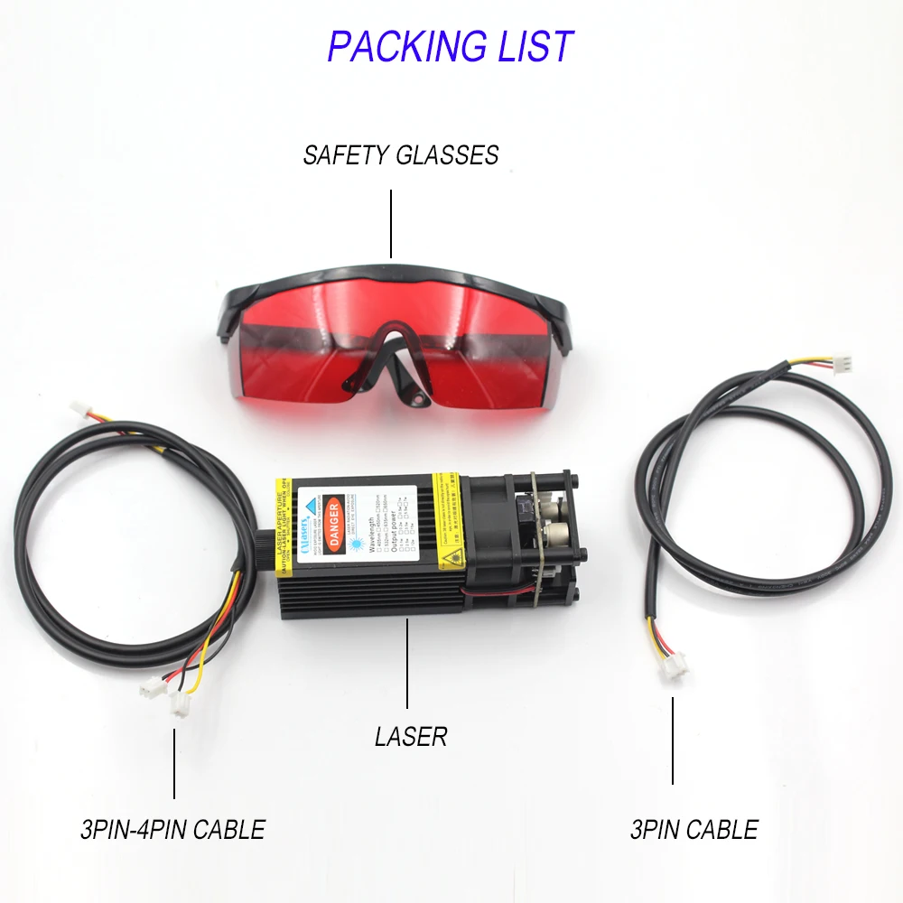 445nm 450nm Blu 2.5W 2500mW Modulo Laser Per Fai Da Te Computer - Foto 9