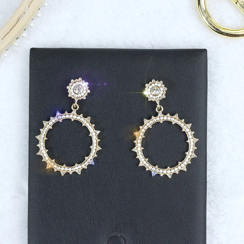 

Fashion geometric ring crystal earrings European&American personality exaggerated earring trend temperament eardrop female