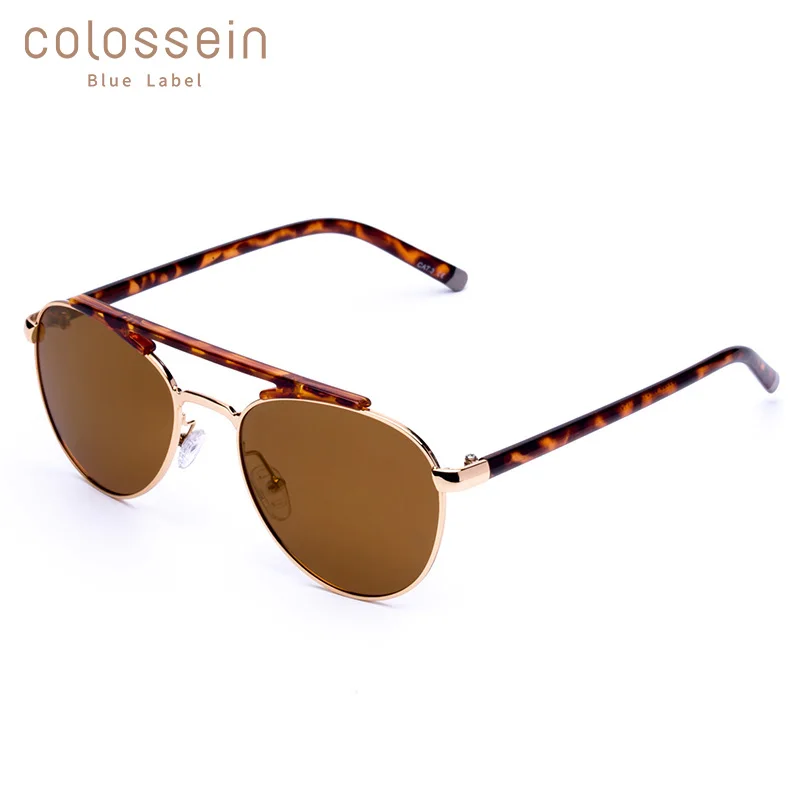 COLOSSEIN авиаторы классические солнцезащитные очки для Женщин покрытие градиент очки легкие металличекие ацетат сплав очки Солнцезащитные очки для женщин UV400