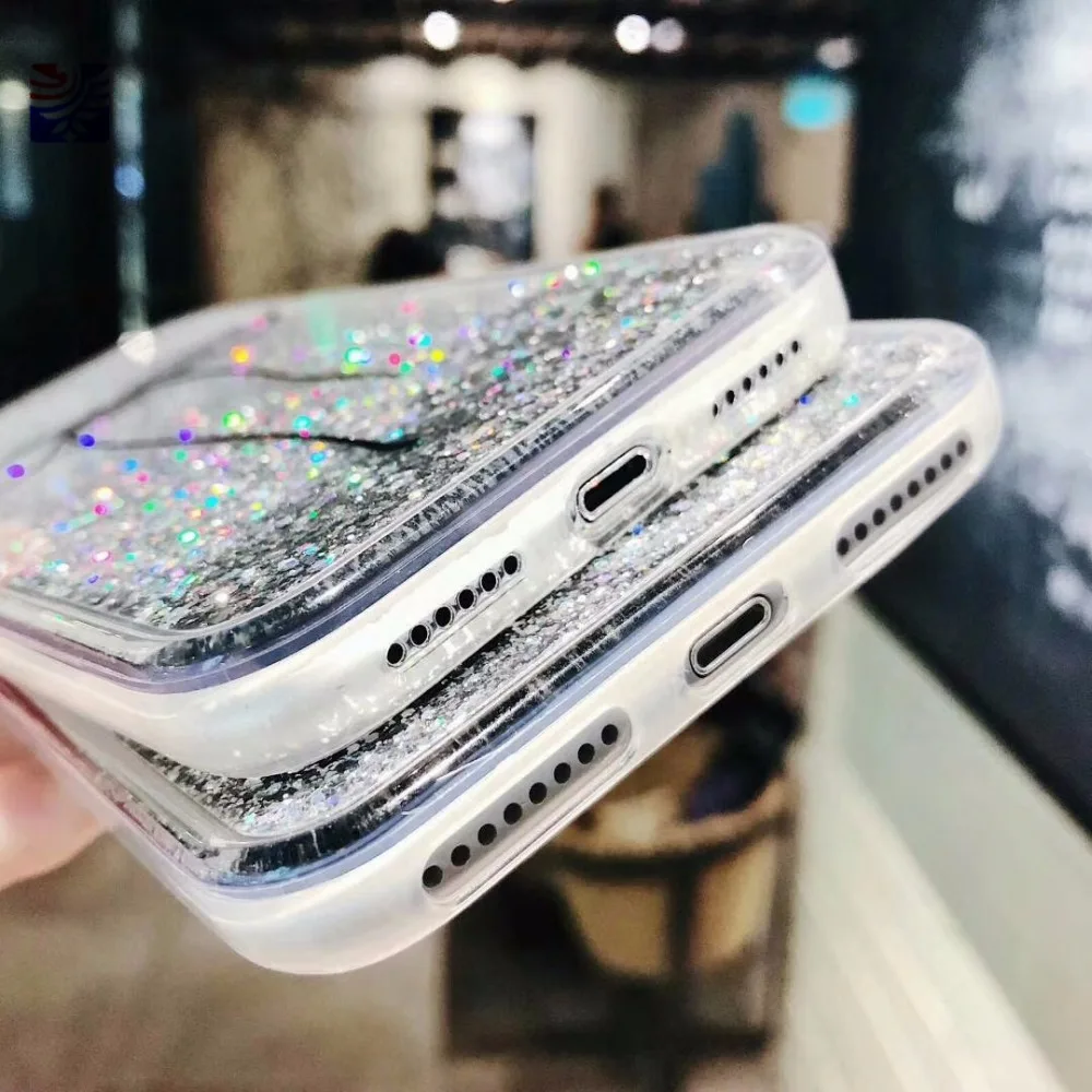 PEEPING luxury quicksand Glitter Bow snowflake phone case  Fashion for iPhone 6 6s 7 8 Plus X XR XS MAX silicone soft case06