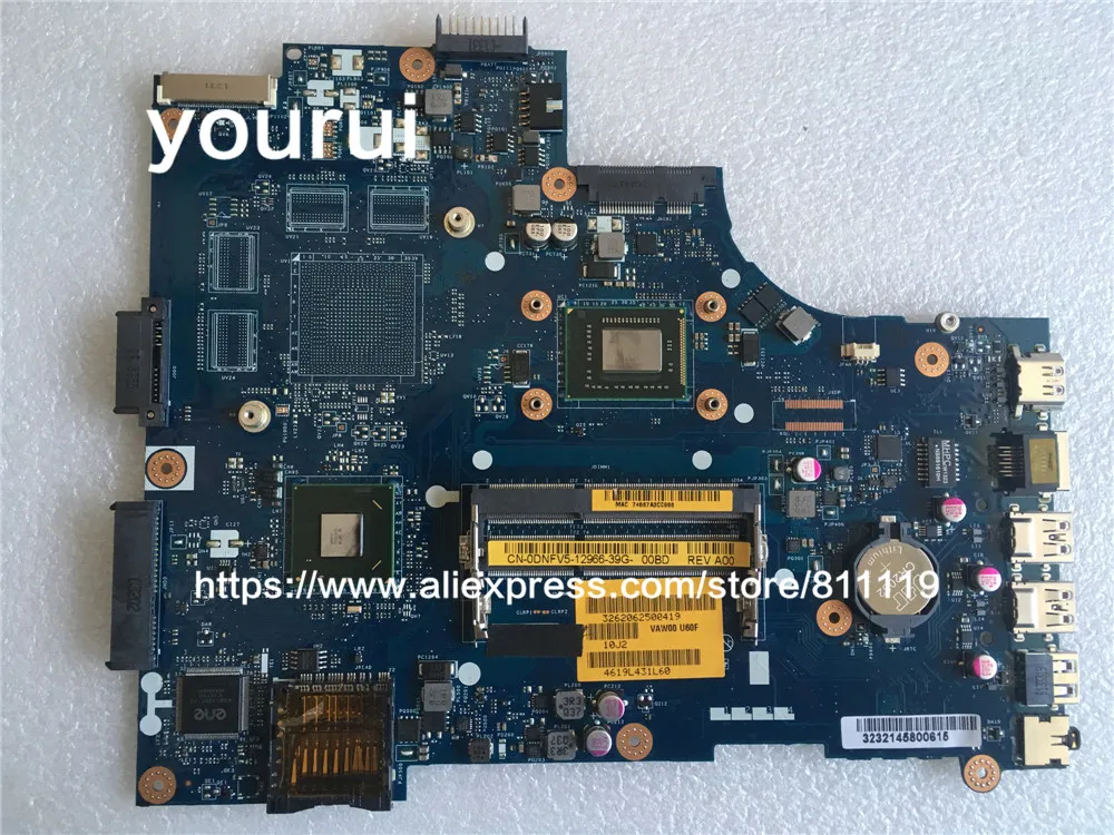 Yourui для DELL 15 5521 3521 материнской платы со стандартным процессором DNFV5