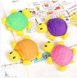

1Pcs 2019 Hot Sale Cartoon Animals Tortoise Candy Color Art Eraser Rubber Eraser Primary Student Prizes Gift Stationery E0379