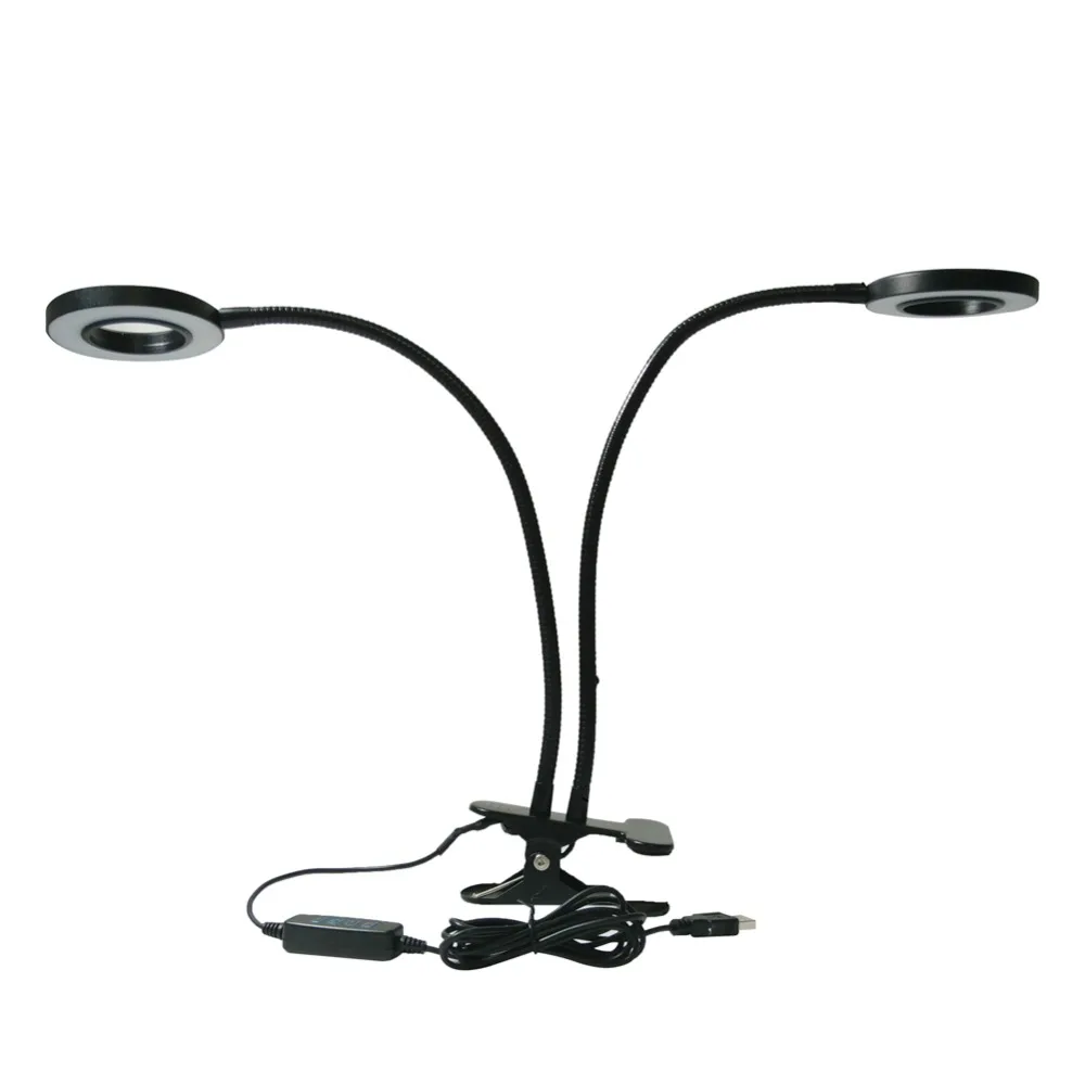 

20W Dual Head LED Grow Light with 3/9/12H Timer Spectrum 360 Degree Flexible Gooseneck 3 Switch Modes for Indoor Herb Garden