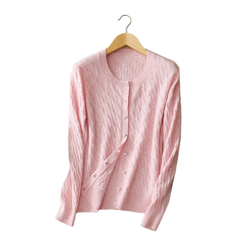 2017 Women O neck 100% Cashmere Knitted Variegated Yarn