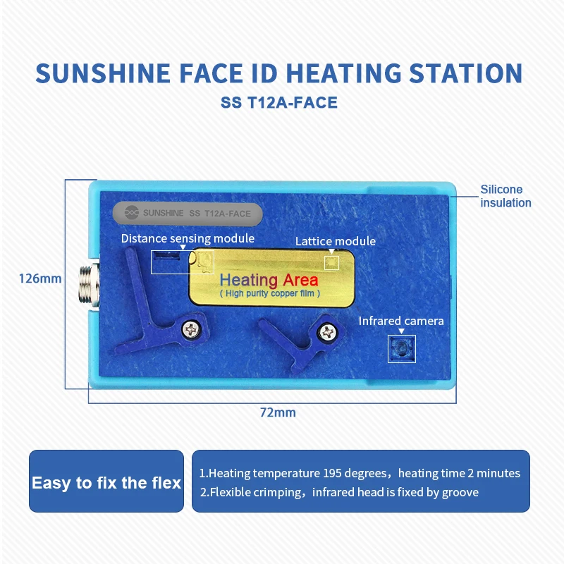 T12A Лицо ID нагревательная станция Ремонт лица ID кабель для iPhone X XS MAX датчик расстояния инфракрасная камера Распайка инструмент для ремонта