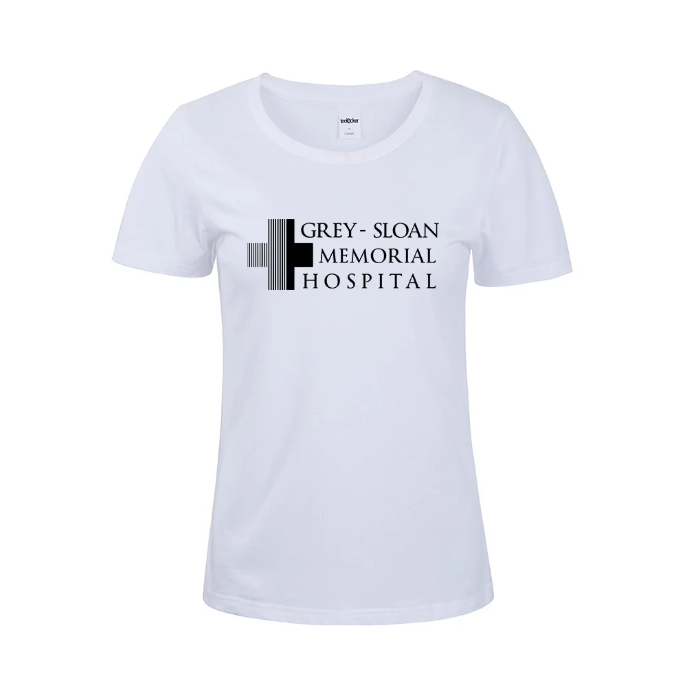 Серый Слоан Мемориал больница Футболка серая Анатомия Футболка женская футболка со слоганом футболка в стиле tumblr