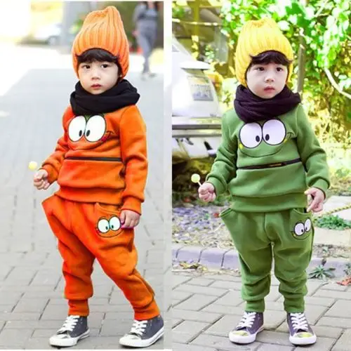 

2PCS Baby Kids Toddler Hoodie Tracksuit Outwear Top Pants Suit Outfit Winter Baby Boys Girls Clothes Sets 3-7T