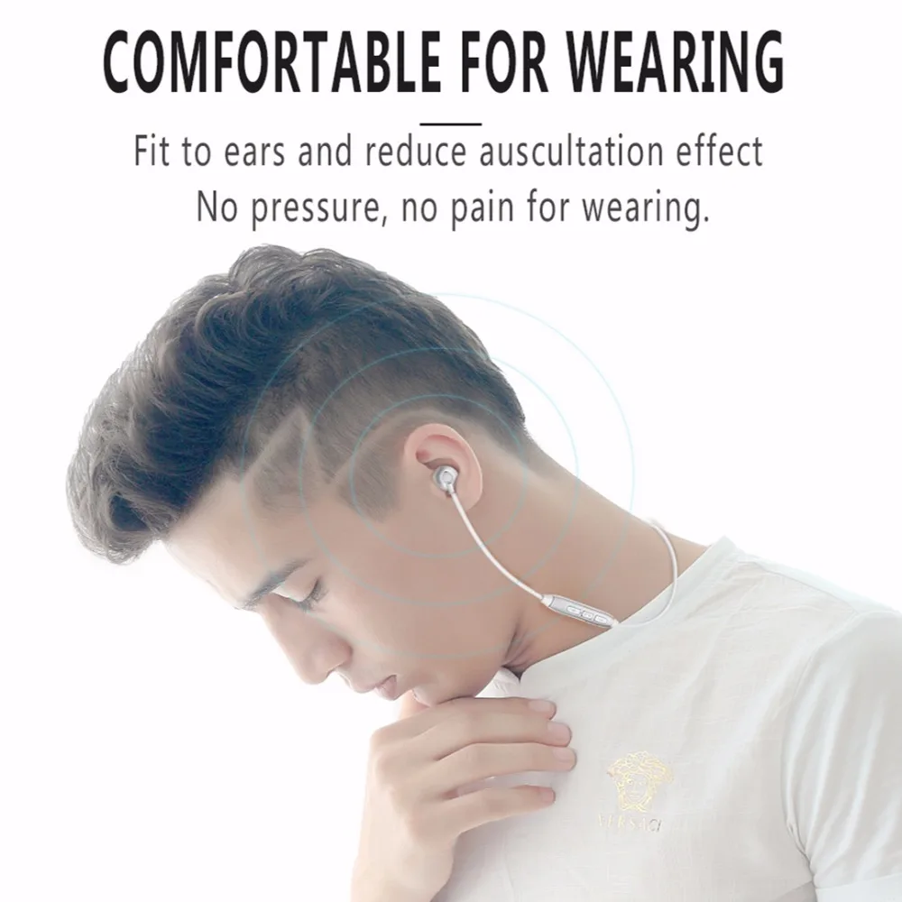 New Bluetooth Headphones Wireless Earphones Support 2 Device Waterproof Headphone Sports Earphone Bass Stereo With Mic For phone