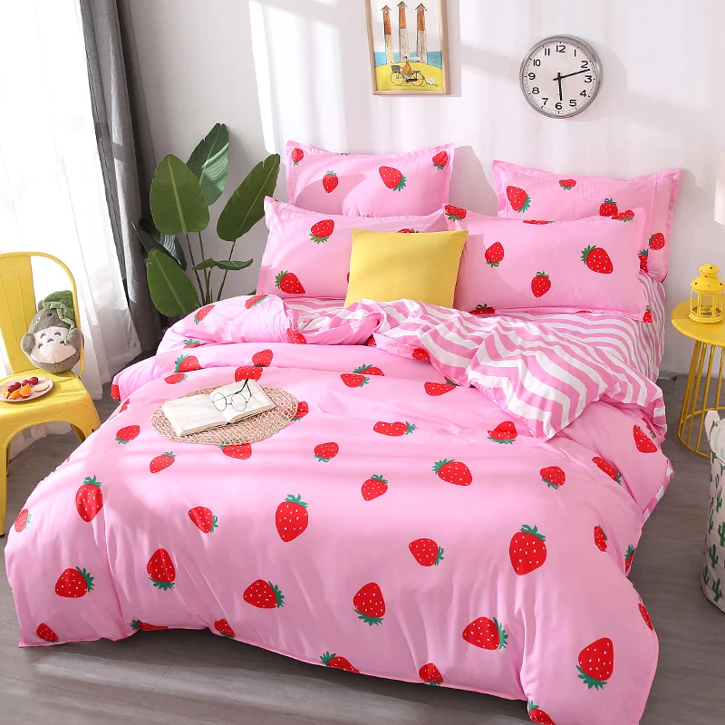 Papa&Mima Cute strawberry print bedding set Polyester ...