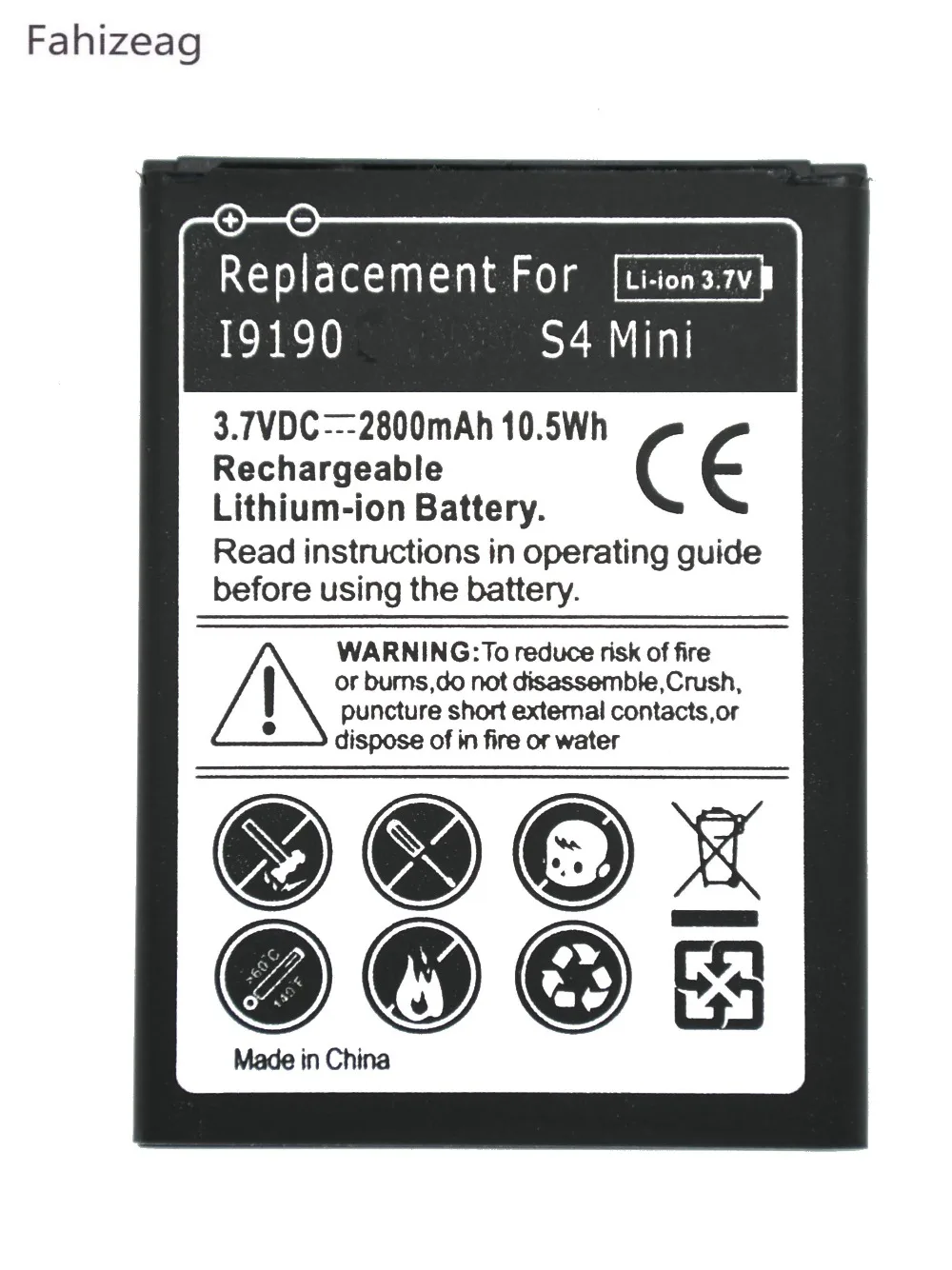 Fahizeag 5 шт 2800mAh B500BE B500AE батарея Замена для Samsung Galaxy S4 mini I9190 I9192 I9195 I9198 батареи |