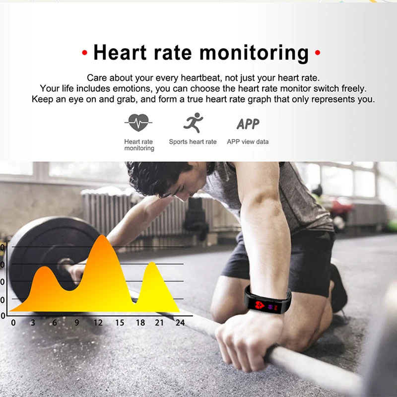 LIGE 2019 New Smart Wristband Heart Rate Fitness Tracker Men women Blood Pressure Oxygen Waterproof - 32955313968