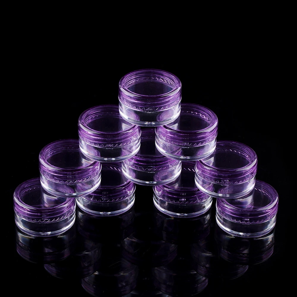 10Pcs/Set Cosmetic Empty Jar Pot Eyeshadow Makeup Face Cream Powder