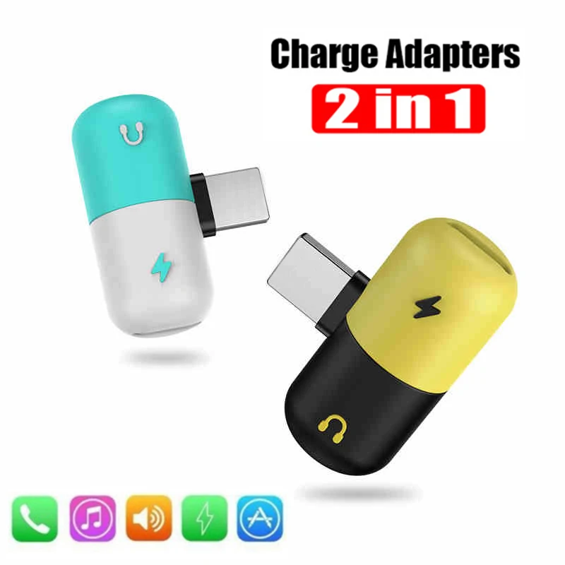 Goede 2 IN 1 Usb C Aux Kabel Adapter naar Vrouwelijke 3.5mm Aux Kabel Hoofdtelefoon Jack + Opladen Converter voor Apple iPhone X 7 8 plus