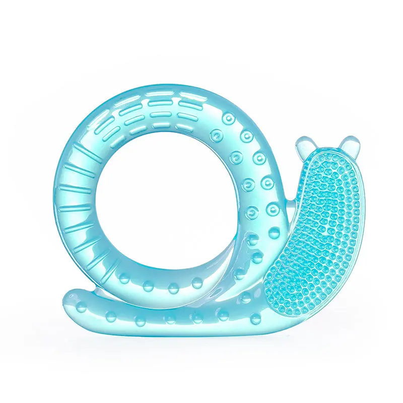

New Baby teether Snail gum baby hands grip soft silicone gum massage dental gum liquid silicone product FDA chewing gum