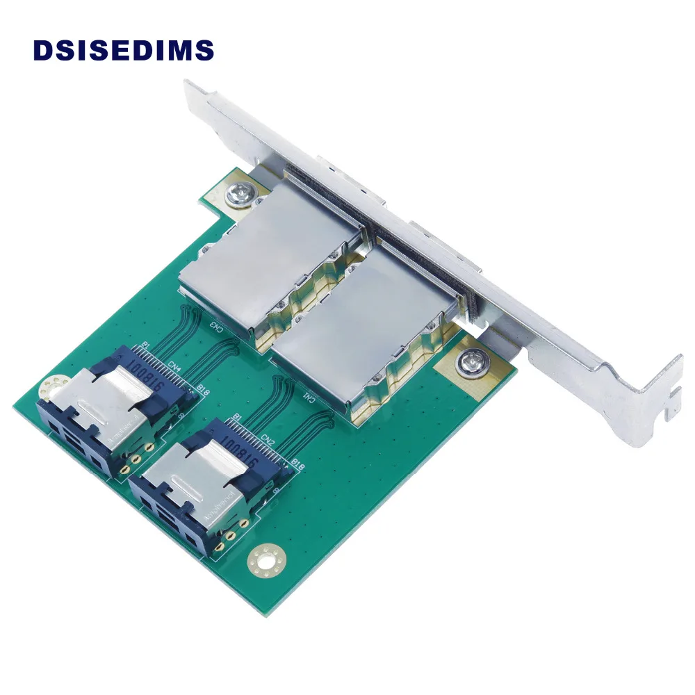 Двойной порт внутренний Mini SAS 4i Φ к внешнему 4x SFF 8087 PCI карта с монтажной пластиной