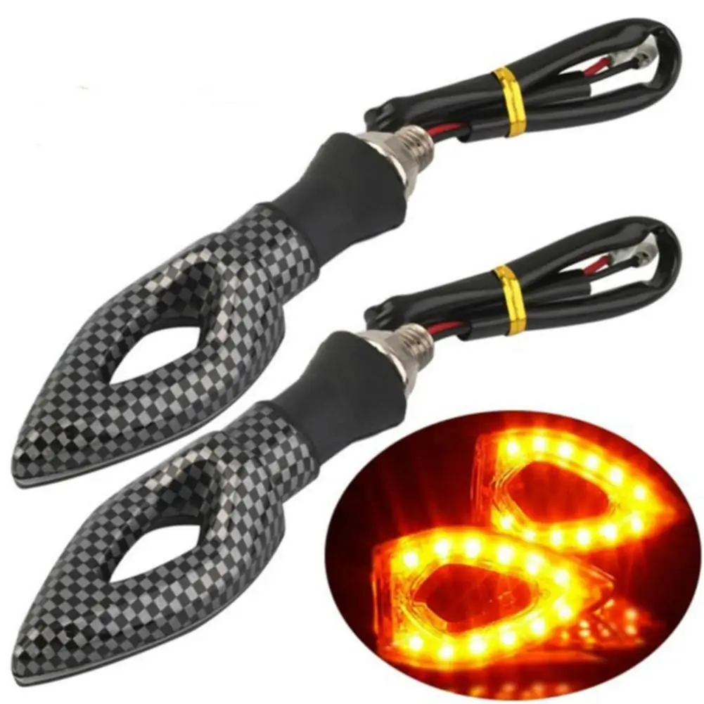 

2Pcs 12V LED Universal Motorcycle Turn Signal Indicator Light Decro Blinker Lamp