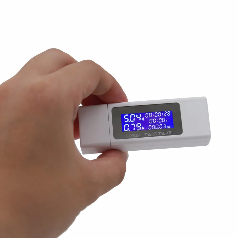 9/10 in 1 DC USB Tester Current 4-30V Voltage Meter Timing Ammeter Digital Monitor Cut-off Power Indicator Bank Charger 40%off