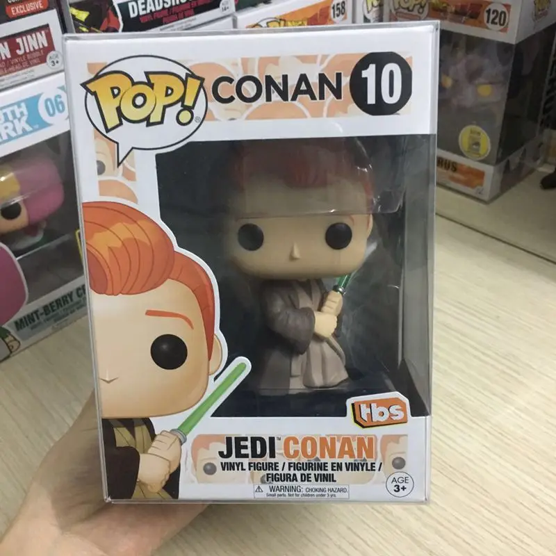 2017 SDCC Exclusive Funko pop Official JEDI CONAN O'Brien #10 Vinyl Action Figure Collectible Model Toy with Box + Protector