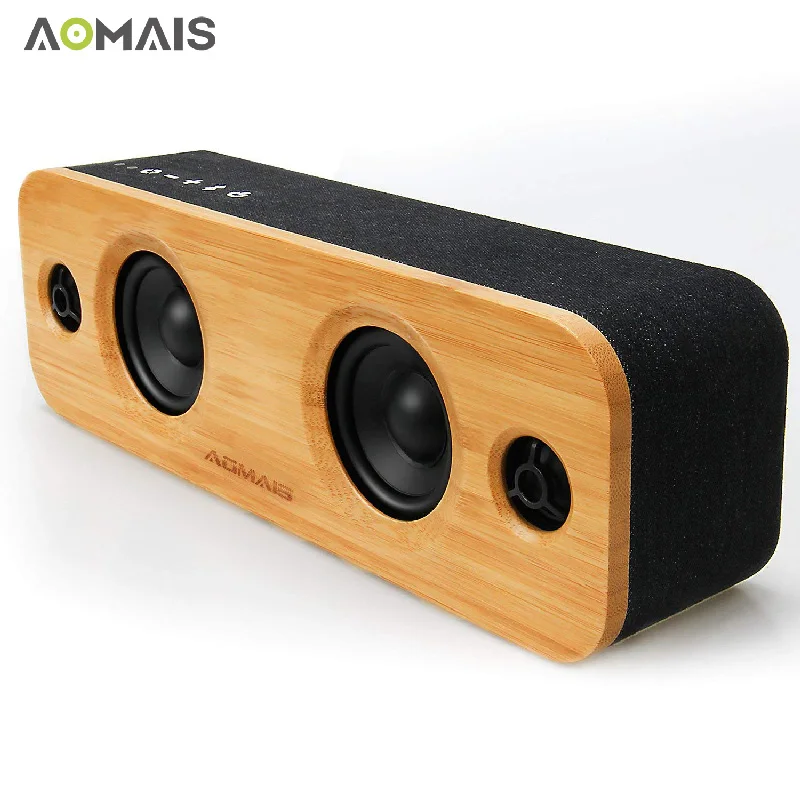 AOMAIS жизни HiFi Bamboo bluetooth динамики деревянный Беспроводной громче 30 Вт стерео
