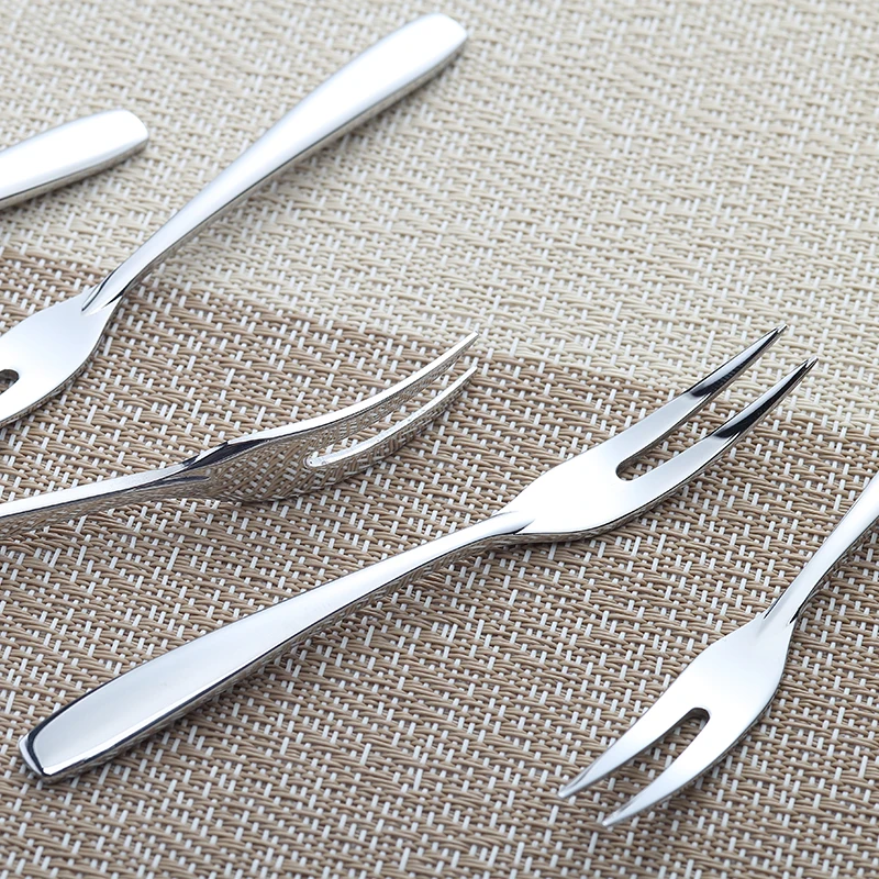 6 pcs of fashionable fruit fork Tea fork set stainless fork dessert creative Restaurant tableware