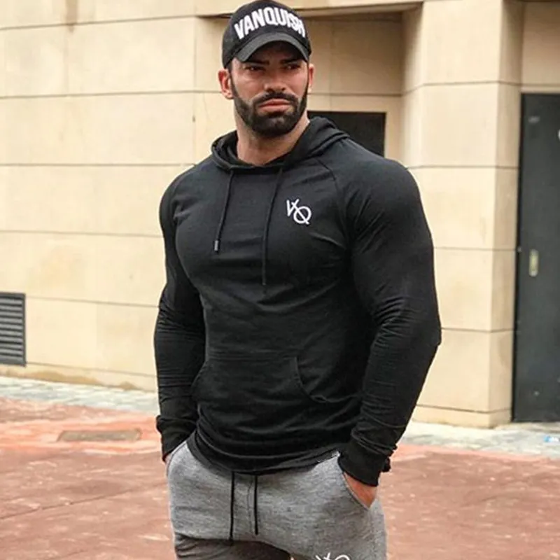 

Mens Cotton Bodybuilding Hoodies Sweatshirts Pullover Autumn Man Gyms Fitness Jogger Workout Brand Sportswear Male Casual Tops