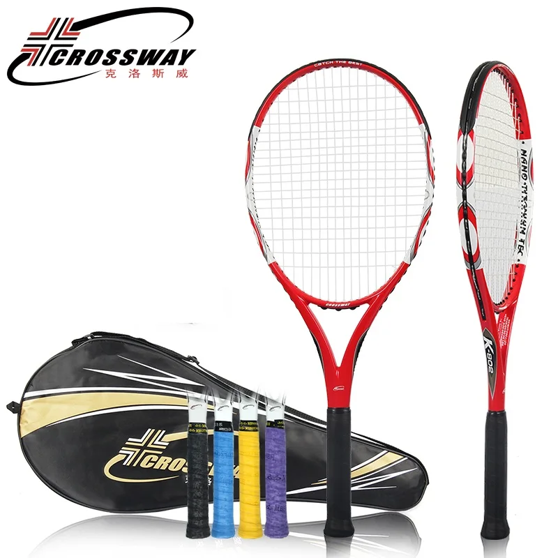 Теннисная ракетка высокого качества из углеродного волокна Теннисная ракетка CROSSWAY брендовая Теннисная ракетка с сумкой для мужчин и женщин