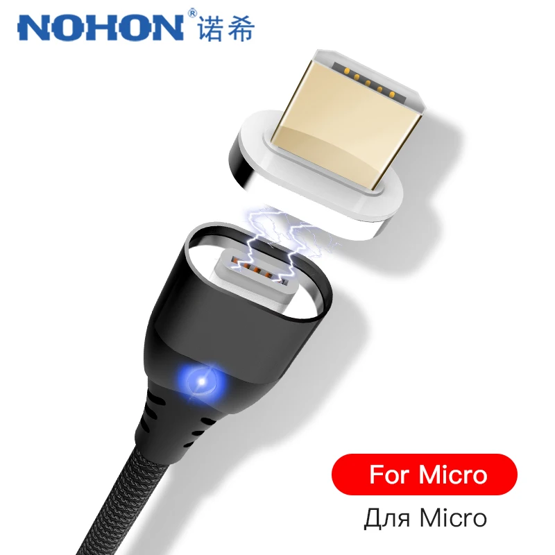 

NOHON 3A Magnetic Cable Fast Charging For iPhone X 8 XS MAX XR 7 Micro USB Type C For Samsung Xiaomi Magnet Charger Data Cables