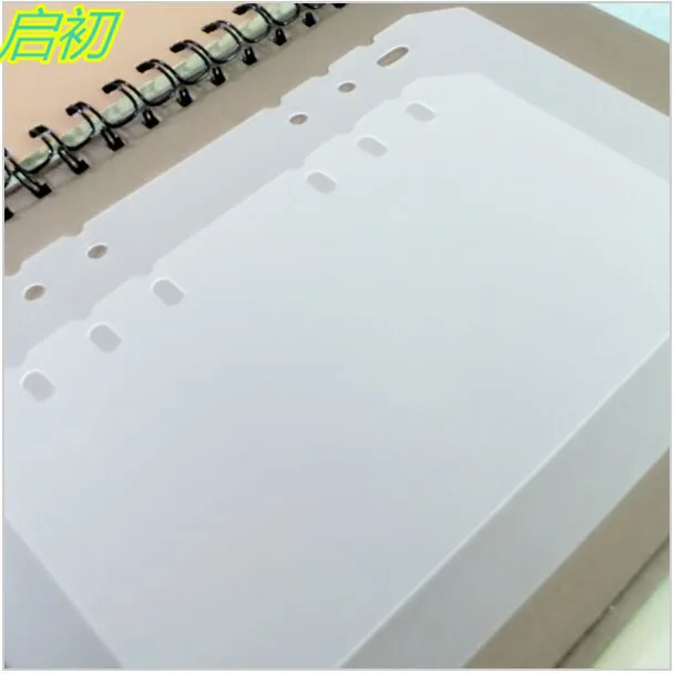 

A5 PP Frosted Planner's Inner Pages Spacer Plate Diario Binder Planner Concise Filler Paper PP 6 Holes Separator Board Page