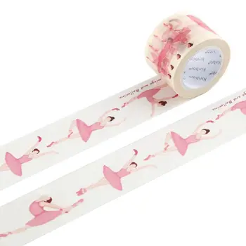 

Flamingo And Ballerina Creative Pink Theme Washi Tape 35mm*10M Decoration Supplies Gift 1 Piece
