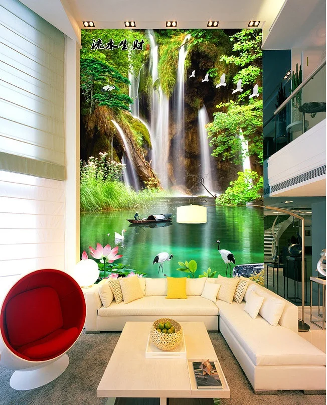 

3d wallpaper custom mural non-woven Landscape painting porch decoration waterfall background paintings 3d wall murals wallpaper