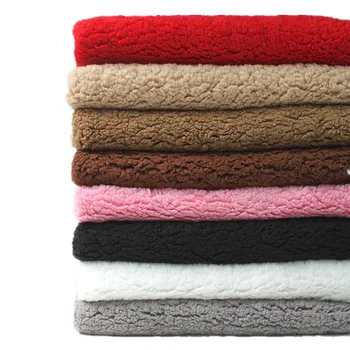 Super-soft Sherpa Fleece Fabric Polyester Lamb Cashmere Plush Fabric Faux Wool Lining Cloth Dolls Stuffed toys Warm Textile