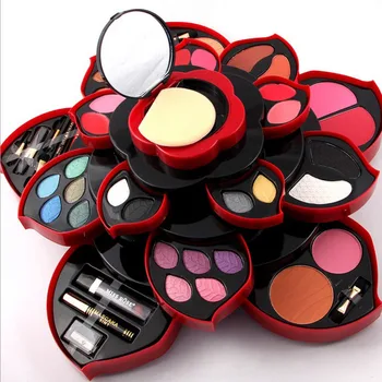 

MISS ROSE felower Eye Shadow Plate big size Plum Blossom Rotating set Eye Shadow Box Cosmetic Case Makeup Palette Makeup Tools