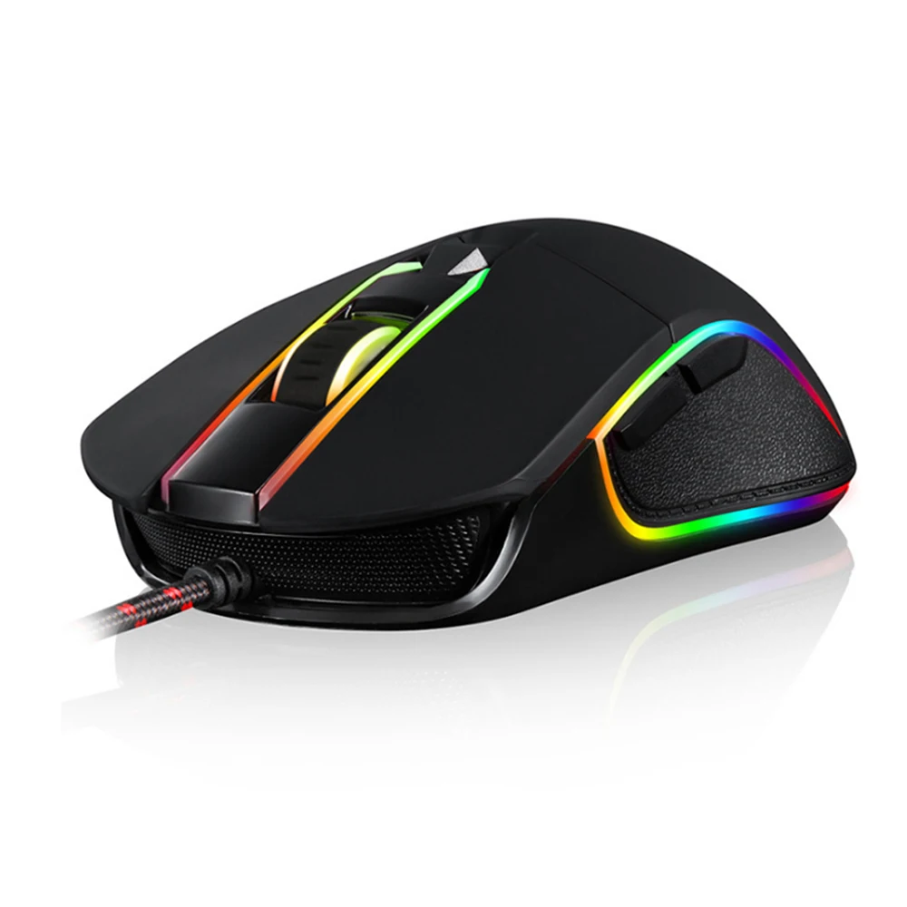 Motospeed V30 Проводная Оптическая USB игровая мышь с RGB подсветкой 6 кнопок 3500DPI