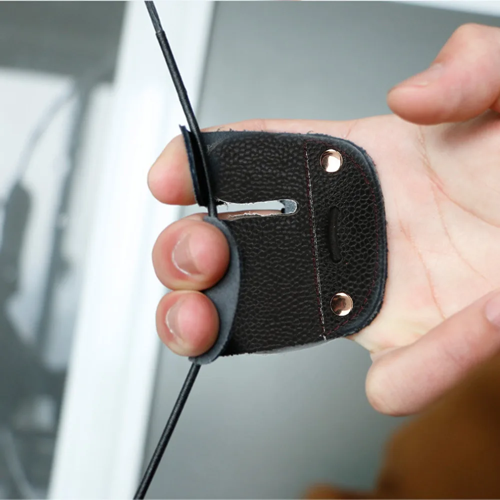 New Archery protetor de dedo Tab Mão Direita Guia De Tiro Em Couro Para Arco Recurvo
