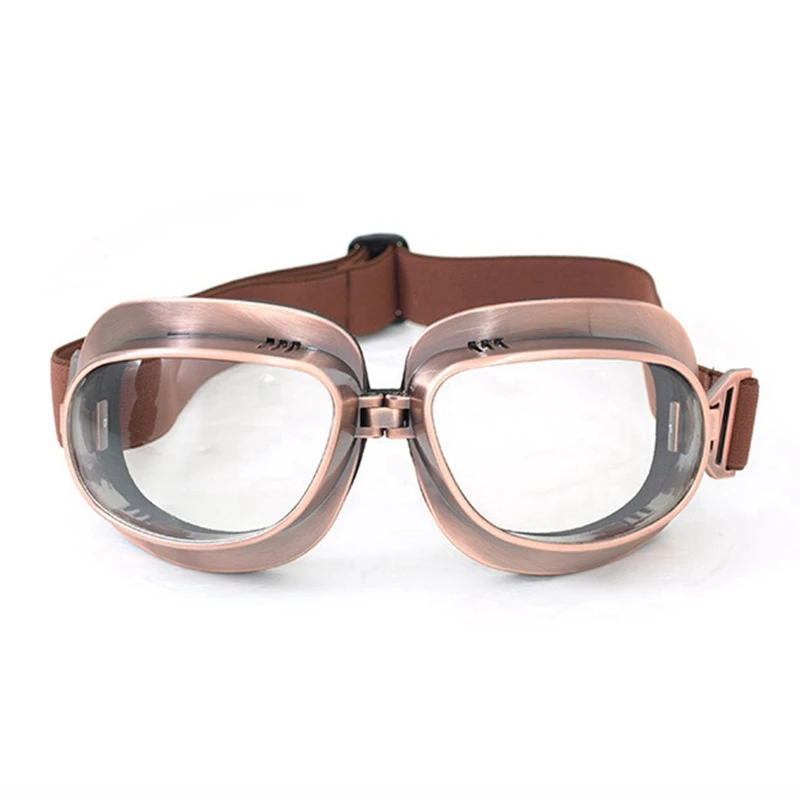 GG T04 Clear Vintage Scooter Motorcycle Goggle Glasses Cycling Goggles