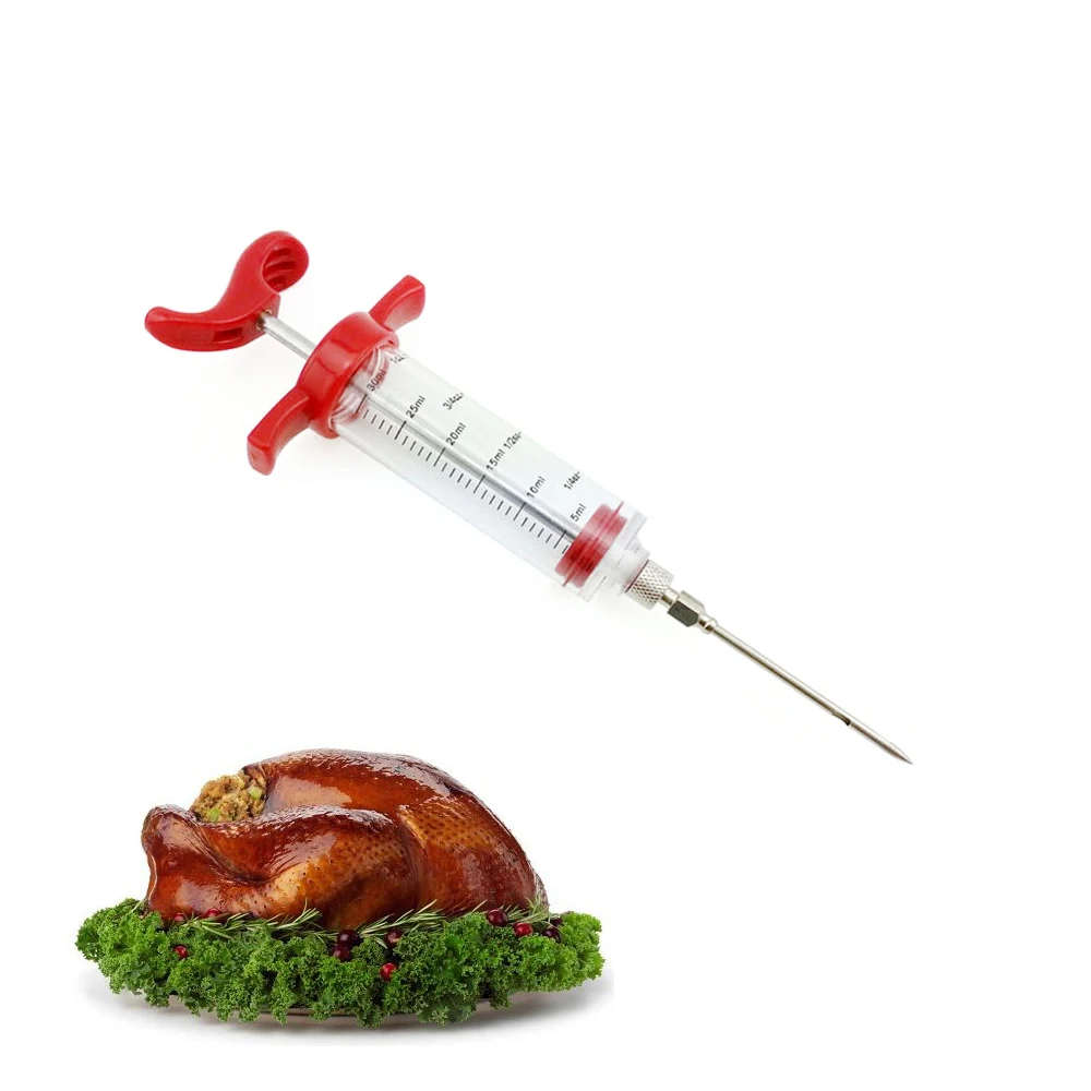 Spice Bbq Meat Syringe Marinade Injector Poultry Turkey Chicken Flavor