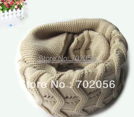 

2015 winter knited solid ring scarves Neck warmer shawl poncho Scarf Sarongs Hijabs Bandanas 110*30cm 12pcs/lot #3377