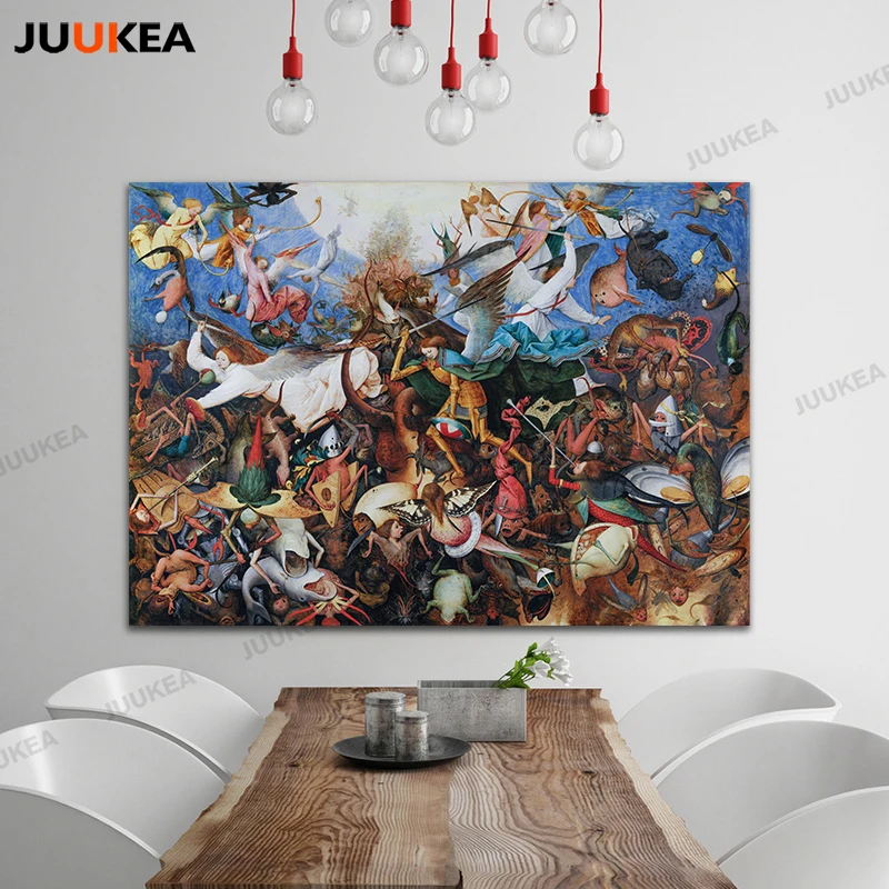 Pieter Bruegel The Fall Of The Rebel Angels Hd Arts Reproduction Oil Painting Prints On Canvas Wall Pictures For Home Decoration Oil Painting The Paintingsprint On Canvas Aliexpress