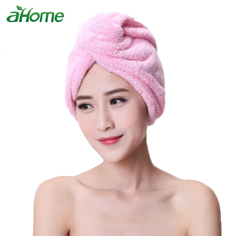 Quick dry Hair Towel Cap Hat Girl's Hair Drying Hat Bath Hat Microfiber