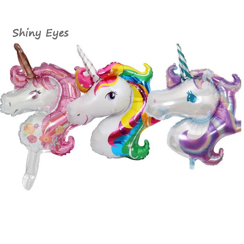 

Unicornio Balloons Unicorn Foil helium Birthday Baloon My Little Pony Party Birthday Decoration Kids Balloon Supplies Shiny