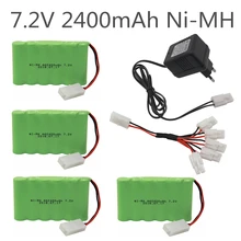 7,2 v 2400mah AA Ni-MH аккумулятор Tamiya с зарядным устройством большой емкости электрический игрушечный аккумулятор дистанционный автомобиль корабль Робот перезаряжаемый 7,2 v