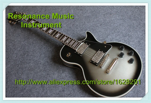 Cheap Wholesale and Retal Quality LP Custom Guitar Silver Burst Sparkle Finish China OEM Guitar & Lefty Available