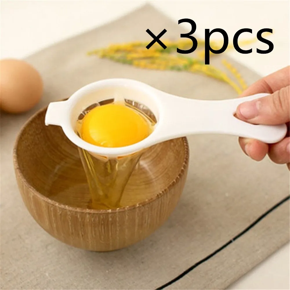 3 шт./лот пластиковые яйца желток Белый сепаратор Эко-дружественных из ПП, для хранения пищевых продуктов Материал 12*4,5 см яйцо разделители