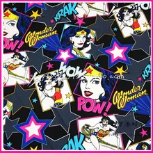 140*50 см 1 шт. ткань с принтом Wonder Woman хлопок ткань с принтом Wonder Woman хлопчатобумажная ткань для шитья Diy женская одежда