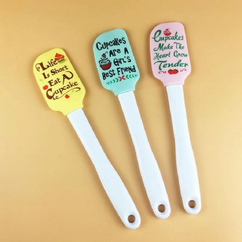 

Silicone Cream Butter Cake Spatula Random Color Mixing Batter Scraper Brush Butter Mixer Cake Brushes Kitchen Baking Tools