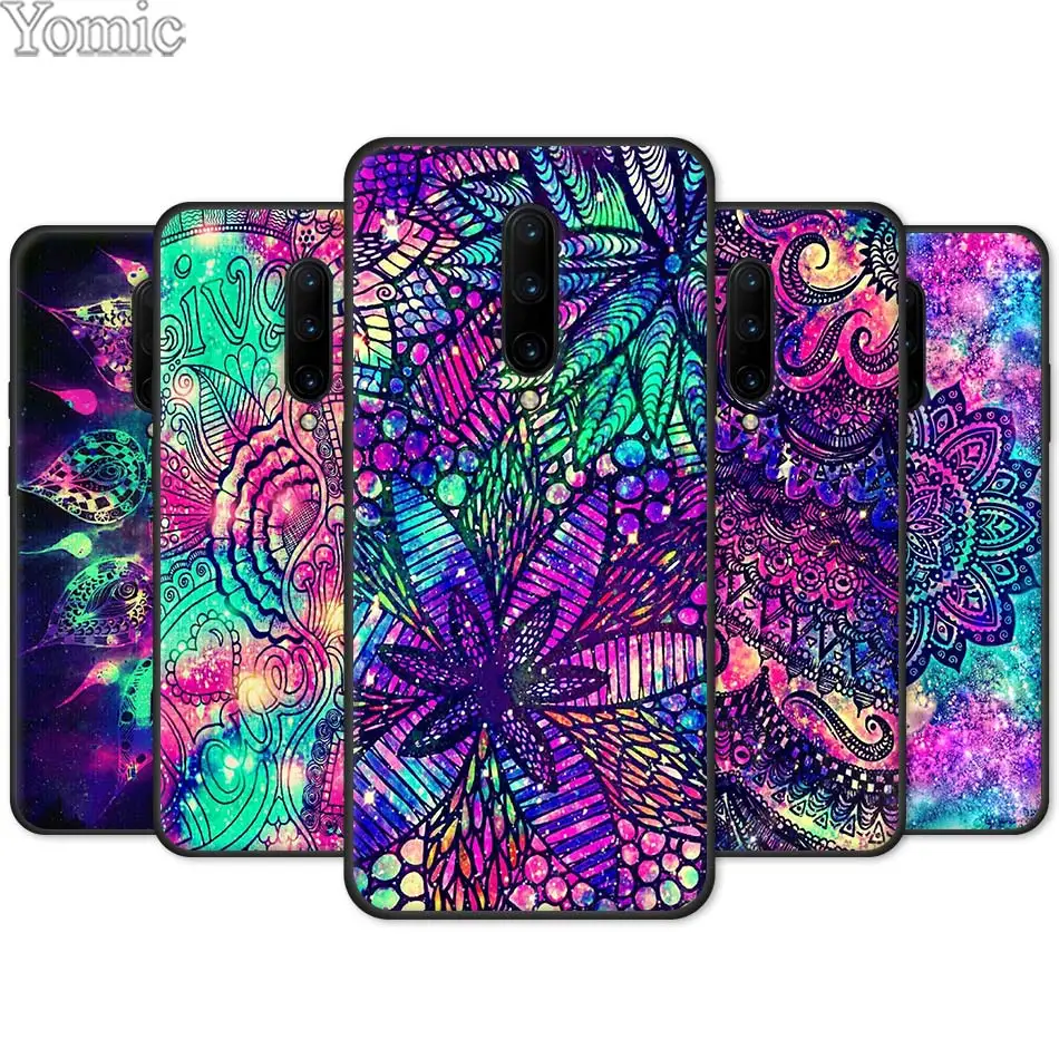 Mandala sunflower mandala Black Case for font b Oneplus b font font b 7 b font