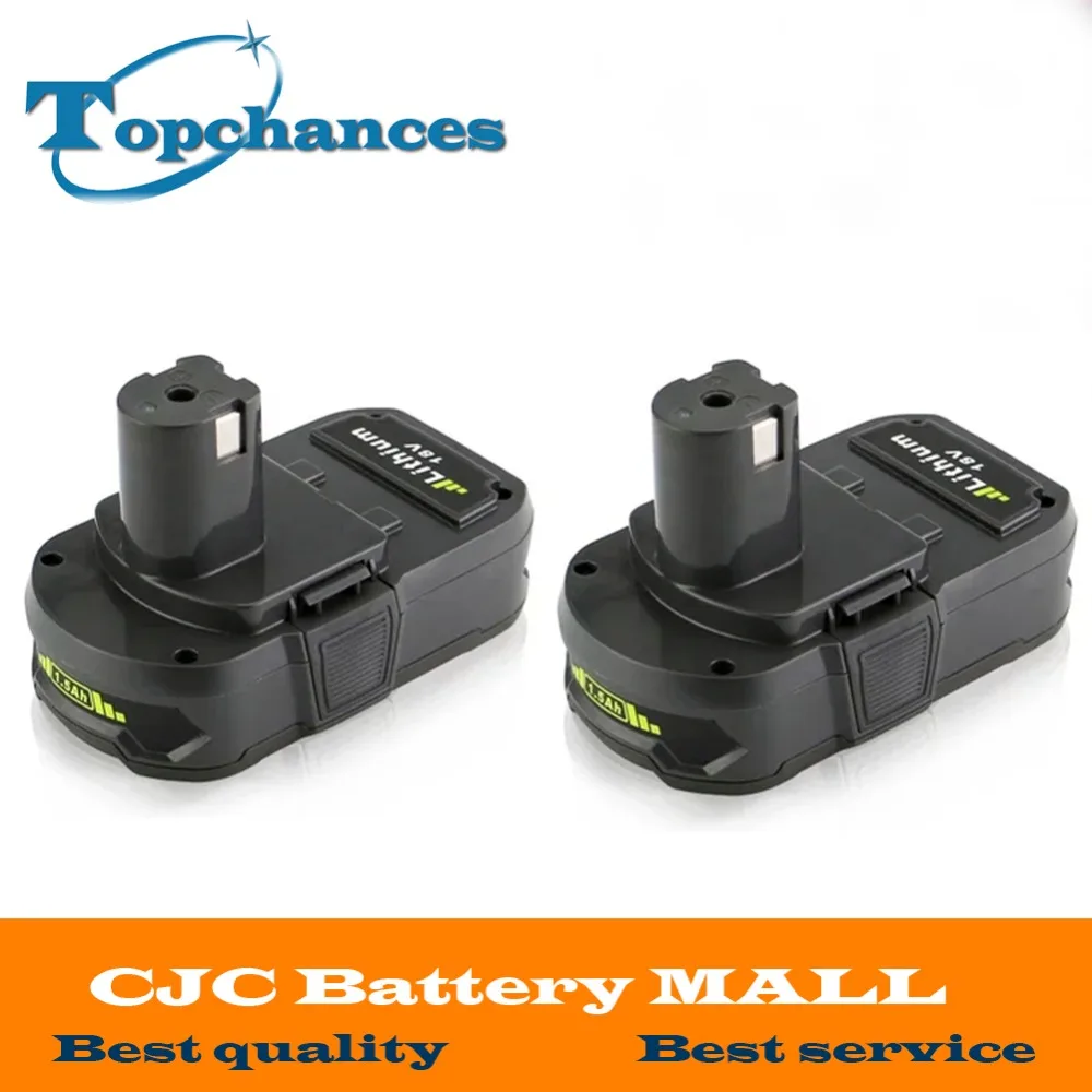 2PCS 18V 2500mAh Li Ion Rechargeable Battery For Ryobi RB18L25 One Plus for font b power