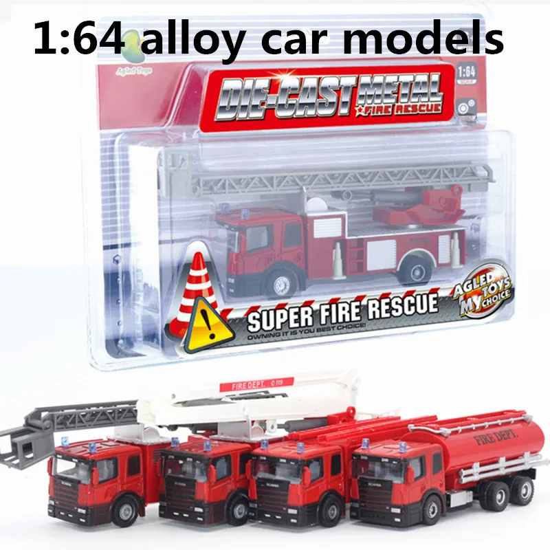 

1:64 alloy car models ,high simulation fire truck,children favorite model,metal casting,toy vehicles,free shipping