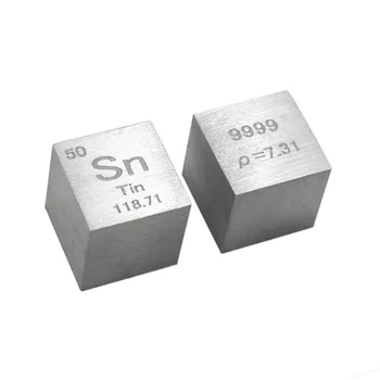 

10 X 10 X 10mm (Sn≥99.9%) Wiredrawing Stannum Cube Periodic Table Of Elements Cube Sn Hand Made Diy Crafts Display Educational