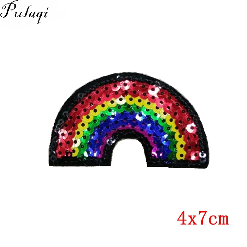 Pulaqi ЛГБТ флаг радужные железные нашивки для одежды нашивки гей Прайд наклейки на сумки DIY вышитые аппликации E - Цвет: Антикварное серебро
